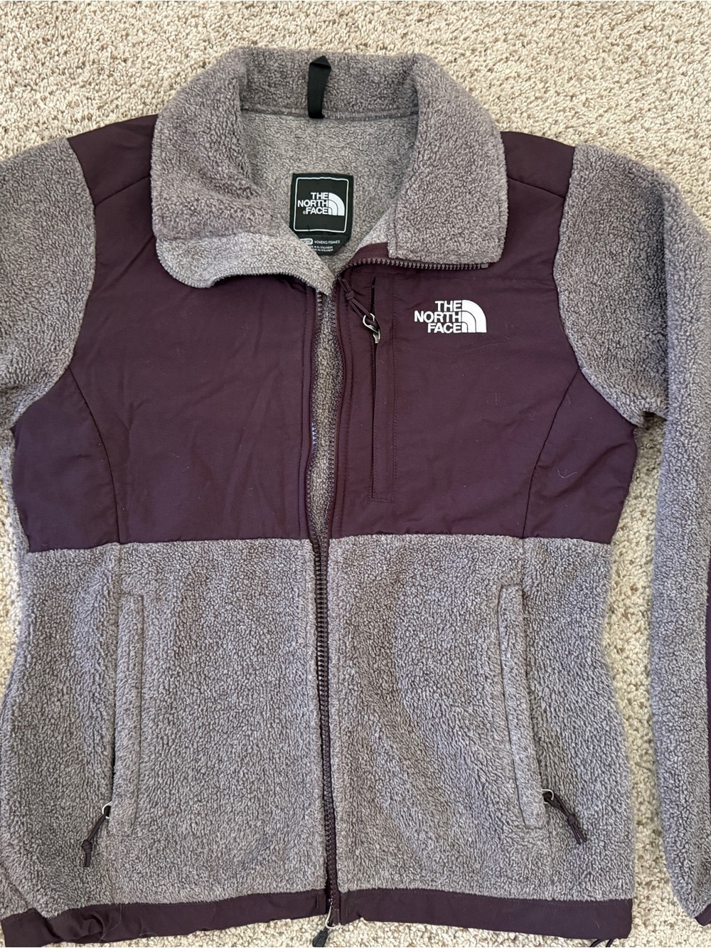 The North Face Women's Gray & Plum Denali Zip Jacket XS